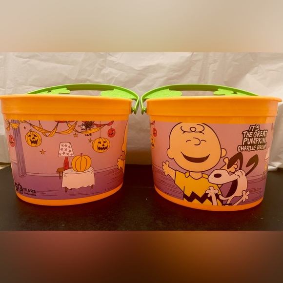 2 Collectible “It’s the Great Pumpkin, Charlie Brown” McDonalds Candy Buckets - Picture 3 of 10